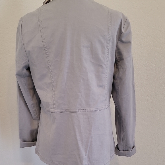 J. Jill Gray Utility Jacket with Gold Accents - Picture 3 of 9